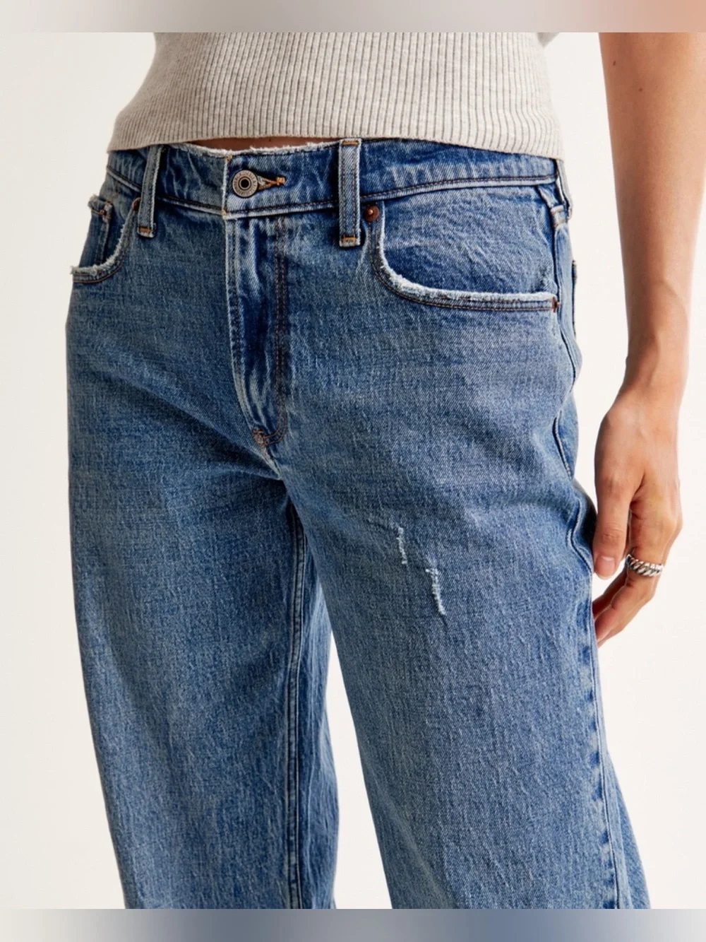 🩵New🩵 Abercrombie & Fitch Low Rise The Baggy Jeans Sz 28 6s